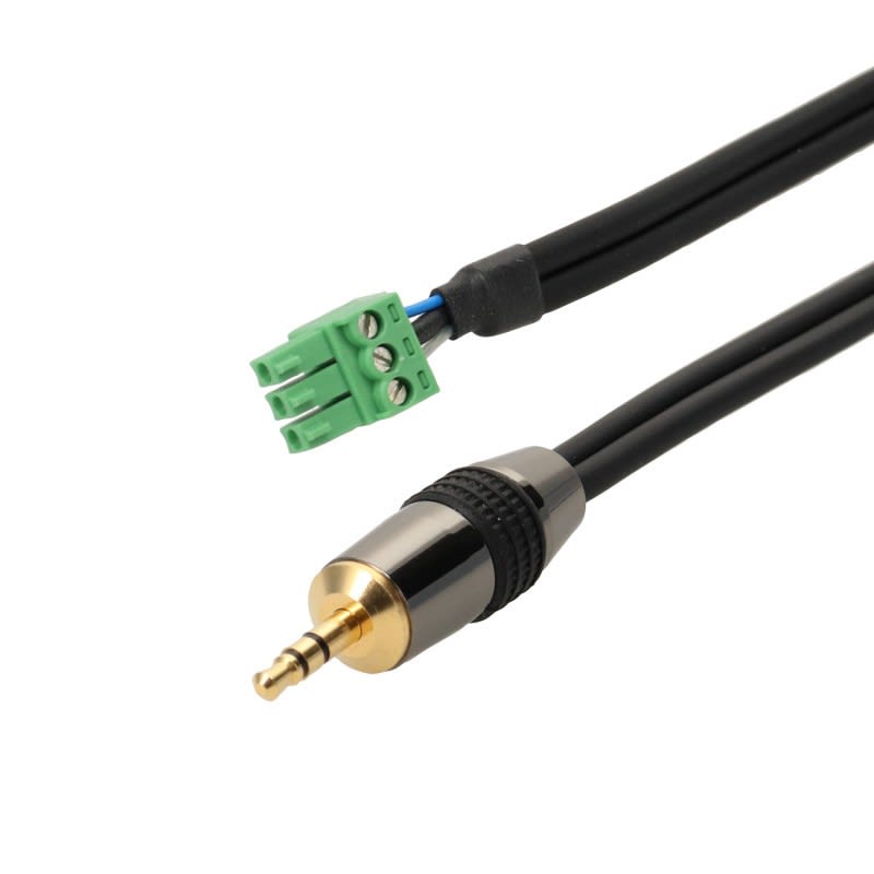 Erard - Cordon enfichable avec connecteurs EUROBLOC 3 broches F/ Jack 3.5 stéréo M  1m