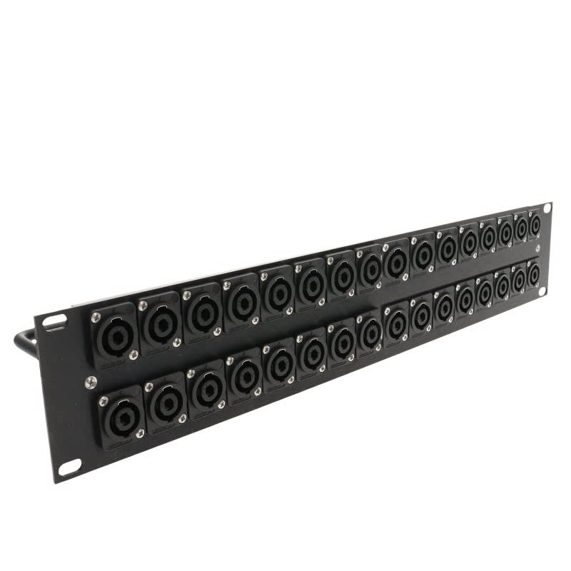 Erard - Panneau de brassage - aluminium - 32 embases NEUTRIK Speakon - 2U - noir