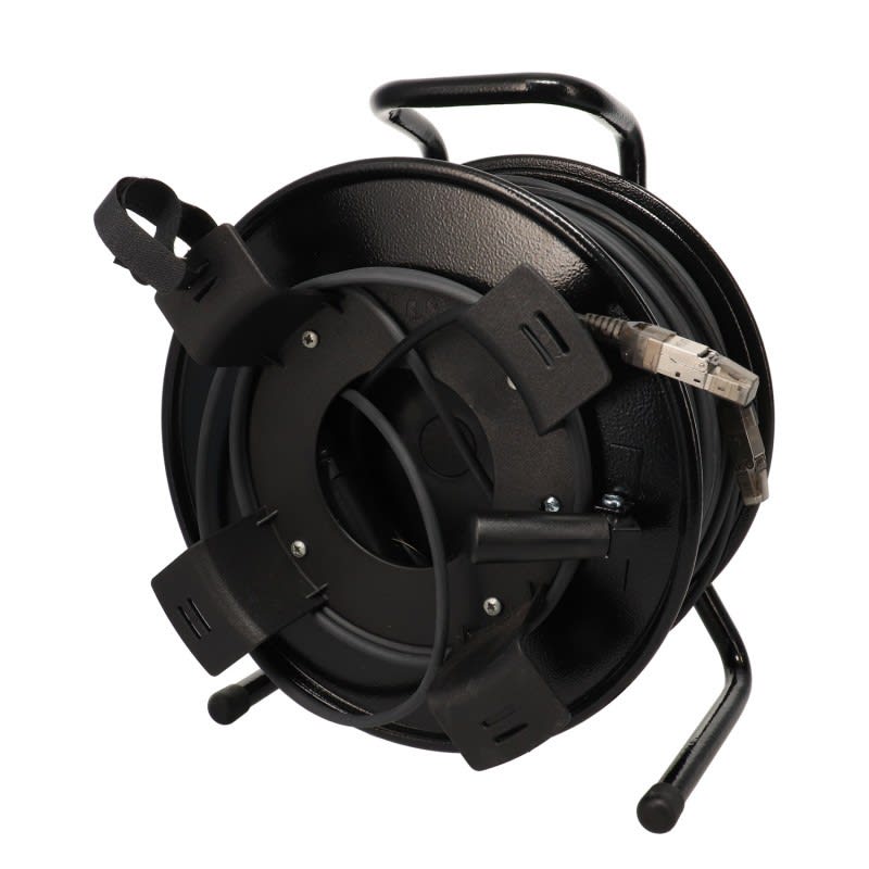 Erard - Enrouleur caoutchouc RJ45 cat 6a S/FTP  MM - connecteurs CAD - 100m