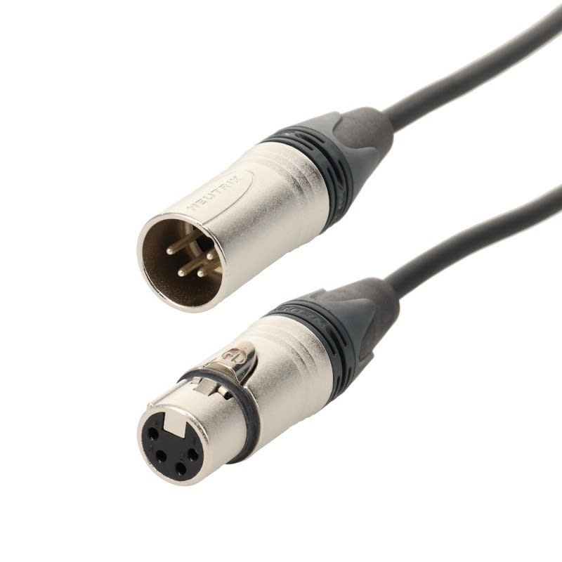 Erard - Cordon XLR 4 broches M/F - câble 2 X 1,5mm² - connecteurs NEUTRIK - 20m