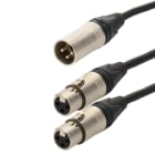 Erard - Cordon XLR 3 broches M / 2 XLR 3 broches F - connecteurs NEUTRIK - 0m30
