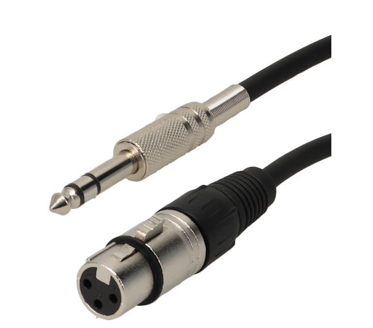 Erard - Cordon XLR 3b F - Jack 6.35 M stereo - noir - 10 m