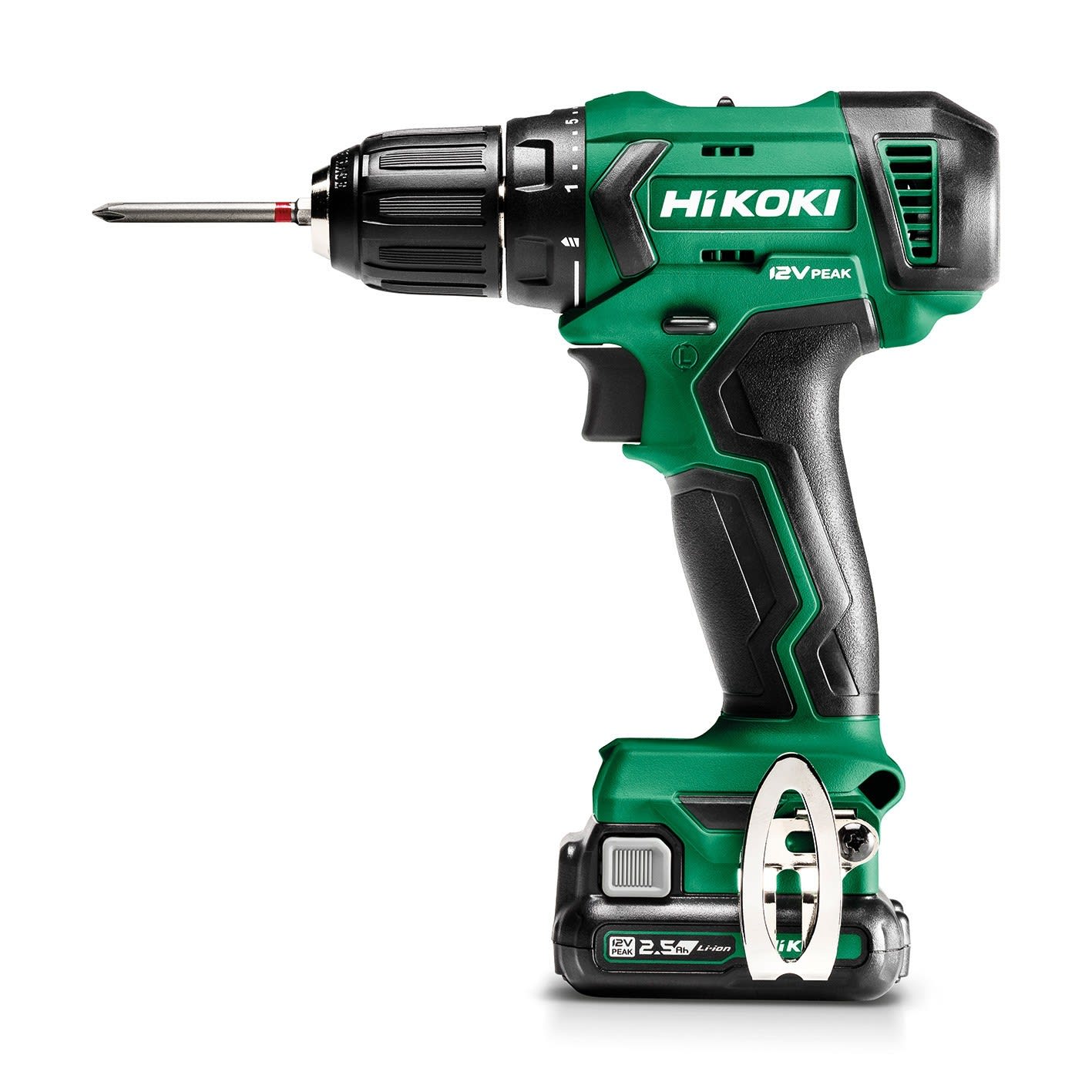 Hikoki Power Tools - Perceuse visseuse 36Nm 12V PEAK 2.5Ah Li-ion glissiere m.auto 10mm en coffret