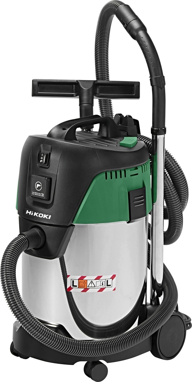 Hikoki Power Tools - Aspirateur 1000W 3,6m3/min cuve 30L poussière 26L/eau 23L Classe L Accessoires