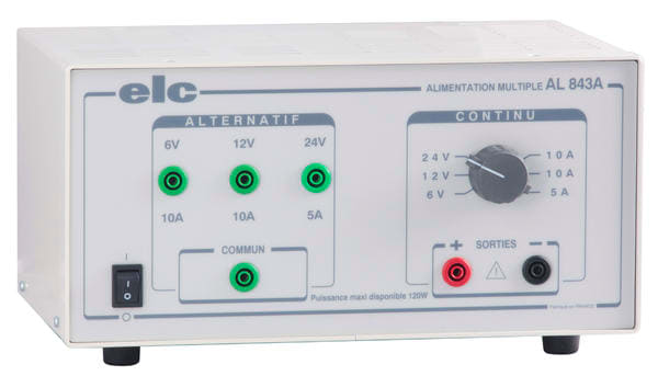 ELC - Alimentation 6 ou 12V 10A et 24V 5A cc ca