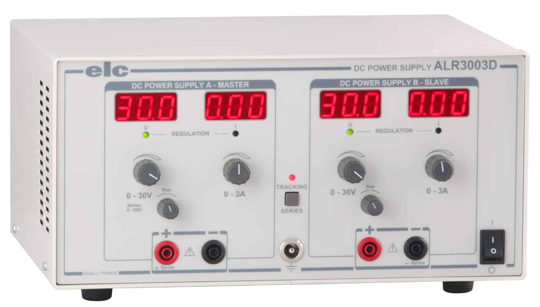 ELC - Alimentation double 2x (0-30V 0-3A) ou 0-60V ou ± 0 30V ; 0 3A ou (0-30V 0-6A)