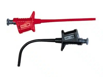 ELC - Jeu de 2 grips souples rouge et noir 160mm double isol. 1000V dc