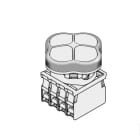 Pizzato - Produit complet avec bouton-poussoir double, adaptateur de fixation et contacts