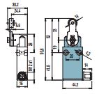 Pizzato - Interrupteur précablé à levier rotatif à galet