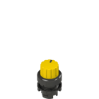 Pizzato - Sélecteur lumineux à bouton tournant, 2 positions, jaune avec marquage