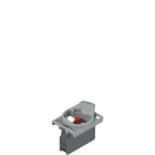 Pizzato - Produit complet avec bloc de contact 1NC et adaptateur de fixation