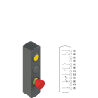 Pizzato - Boîtiers de commande série BN avec 3 dispositifs
