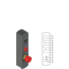 Pizzato - Boîtiers de commande série BN avec 3 dispositifs