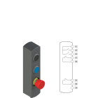 Pizzato - Boîtiers de commande série BN avec 3 dispositifs