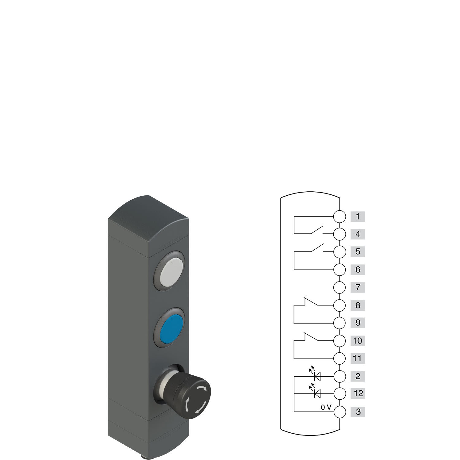 Pizzato - Boîtiers de commande série BN avec 3 dispositifs