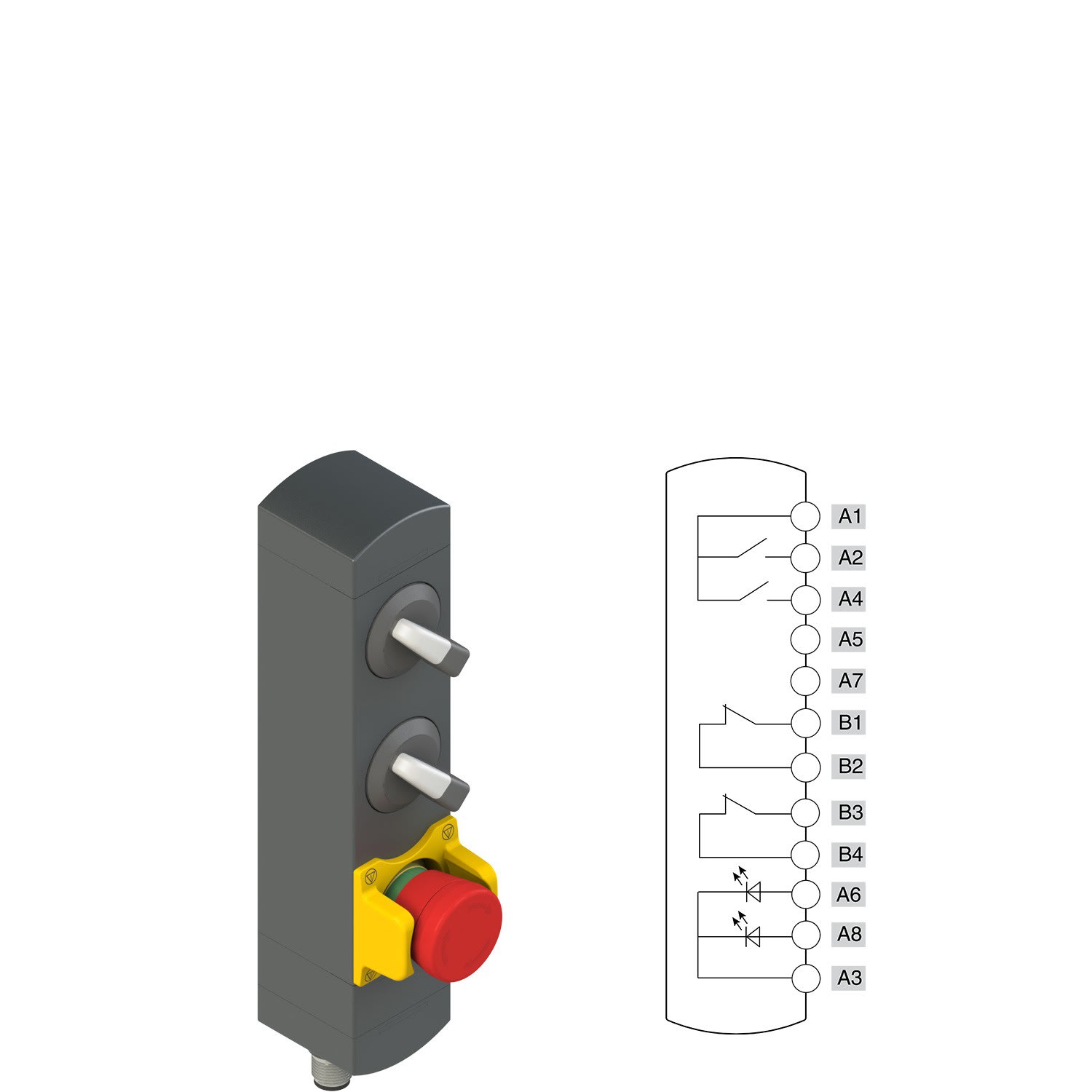 Pizzato - Boîtiers de commande série BN avec 3 dispositifs