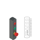 Pizzato - Boîtiers de commande série BN avec 3 dispositifs