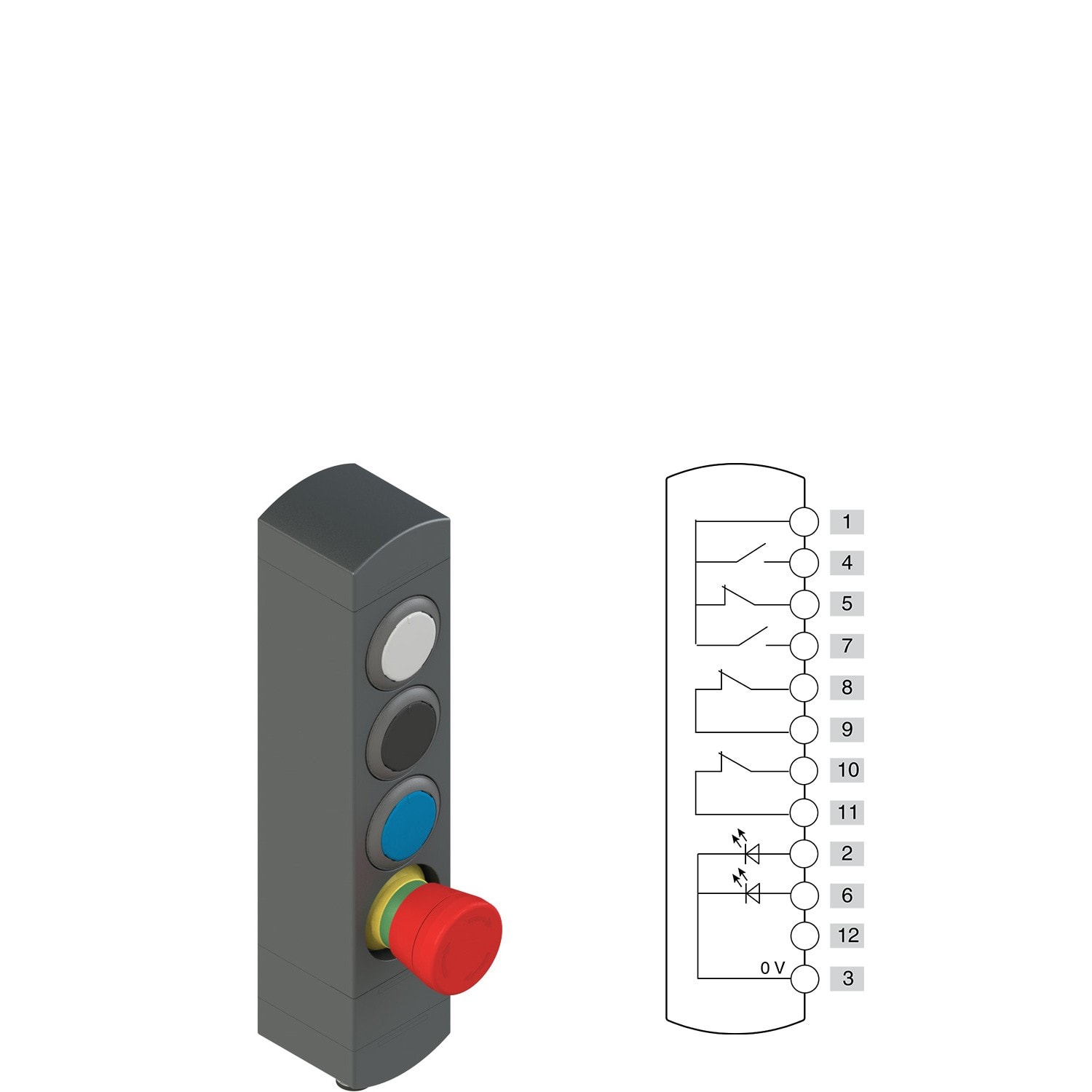 Pizzato - Boîtiers de commande série BN avec 4 dispositifs