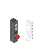 Pizzato - Boîtiers de commande série BN avec 4 dispositifs