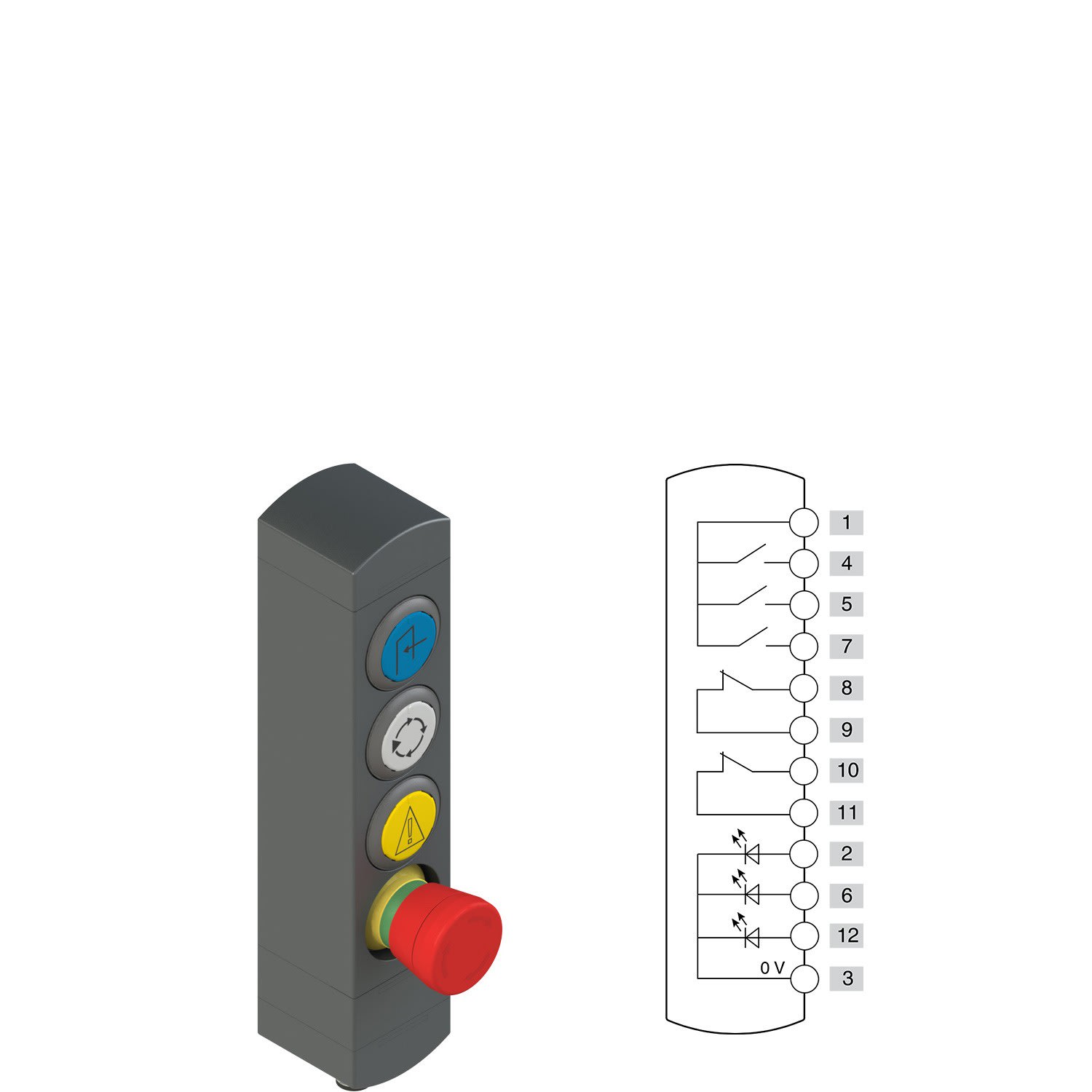 Pizzato - Boîtiers de commande série BN avec 4 dispositifs