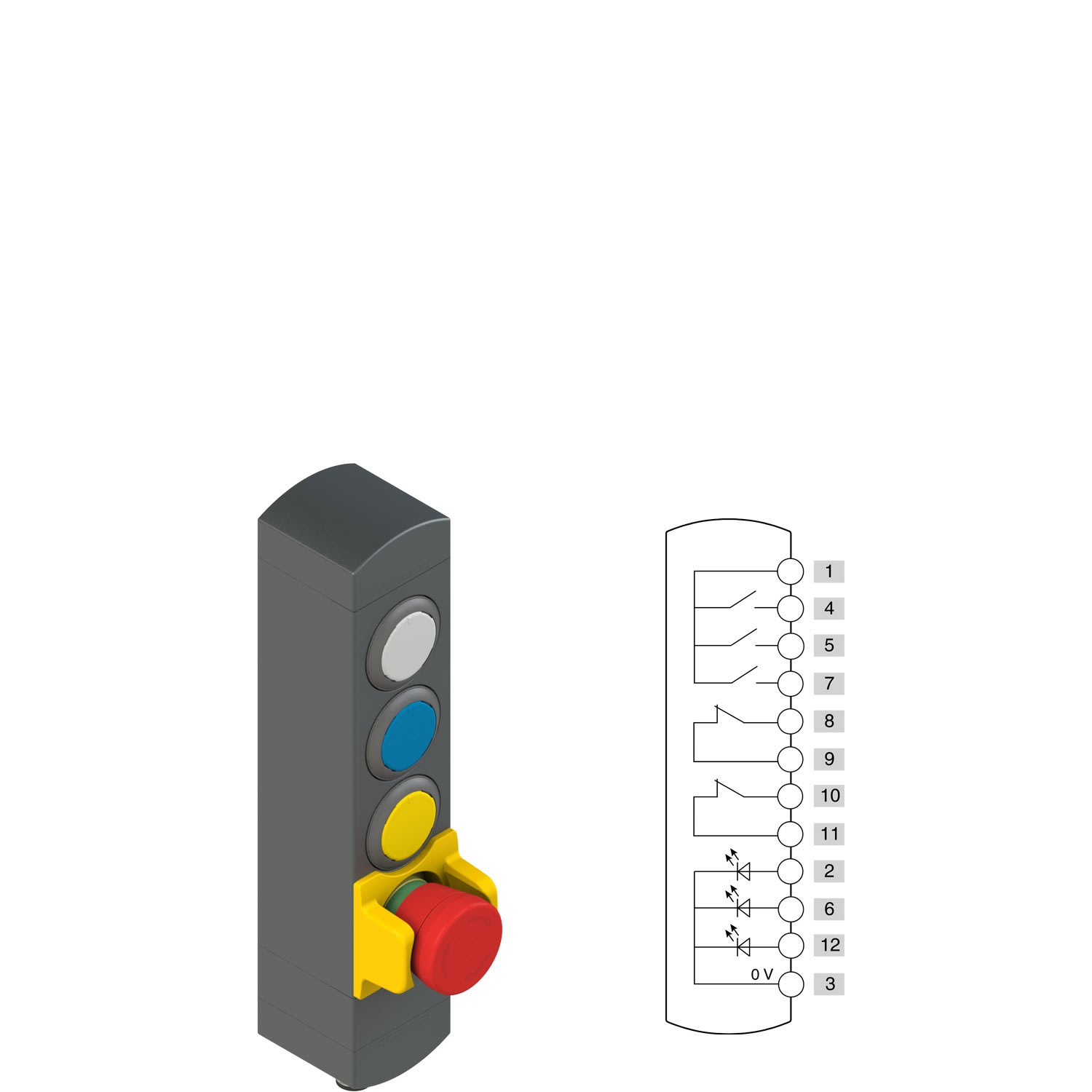 Pizzato - Boîtiers de commande série BN avec 4 dispositifs