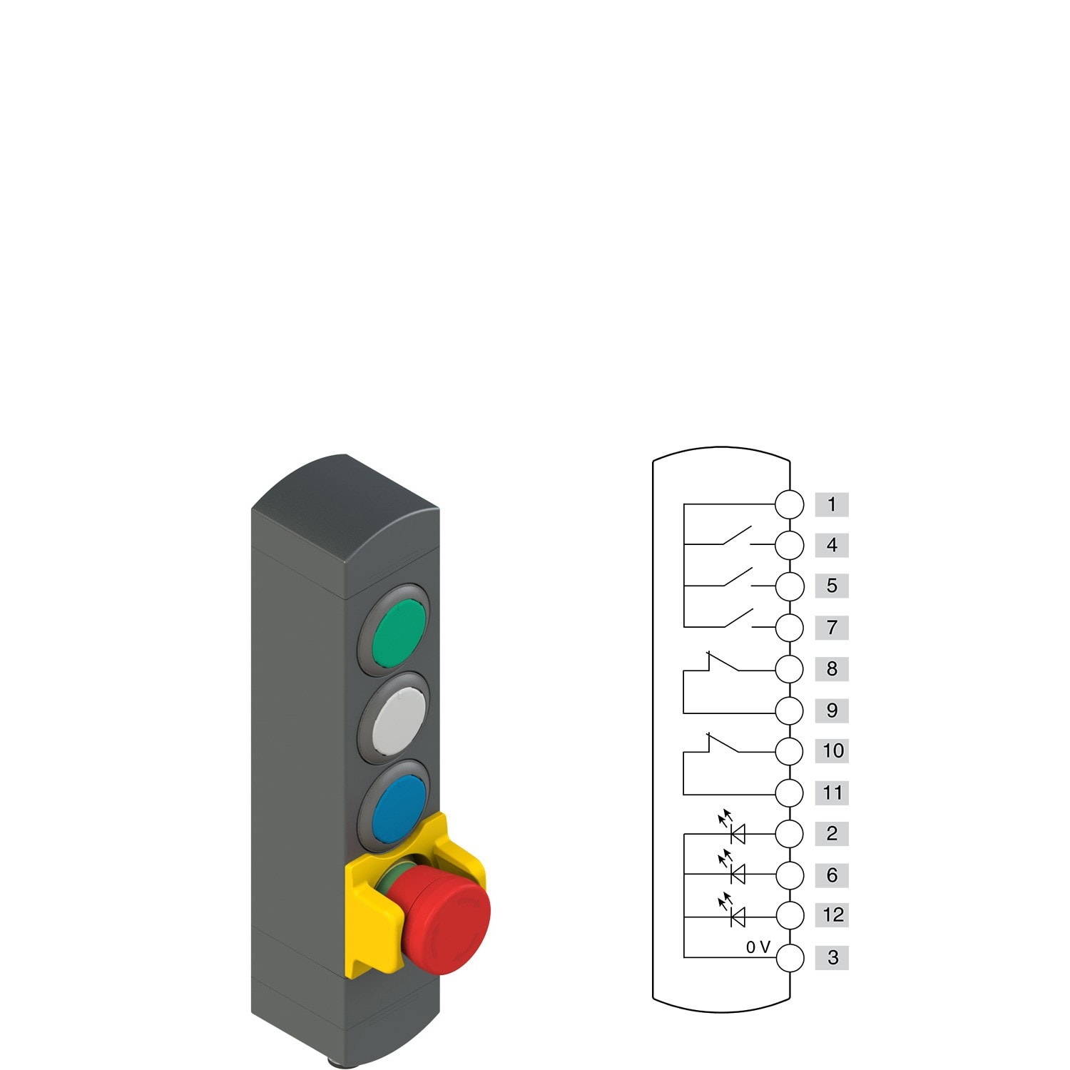 Pizzato - Boîtiers de commande série BN avec 4 dispositifs