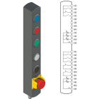 Pizzato - Boîtiers de commande série BN avec 6 dispositifs