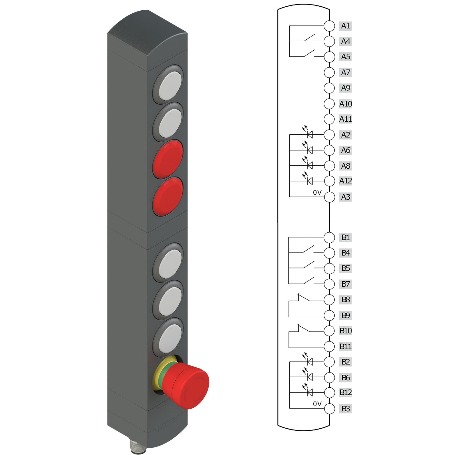Pizzato - Boîtiers de commande série BN avec 8 dispositifs