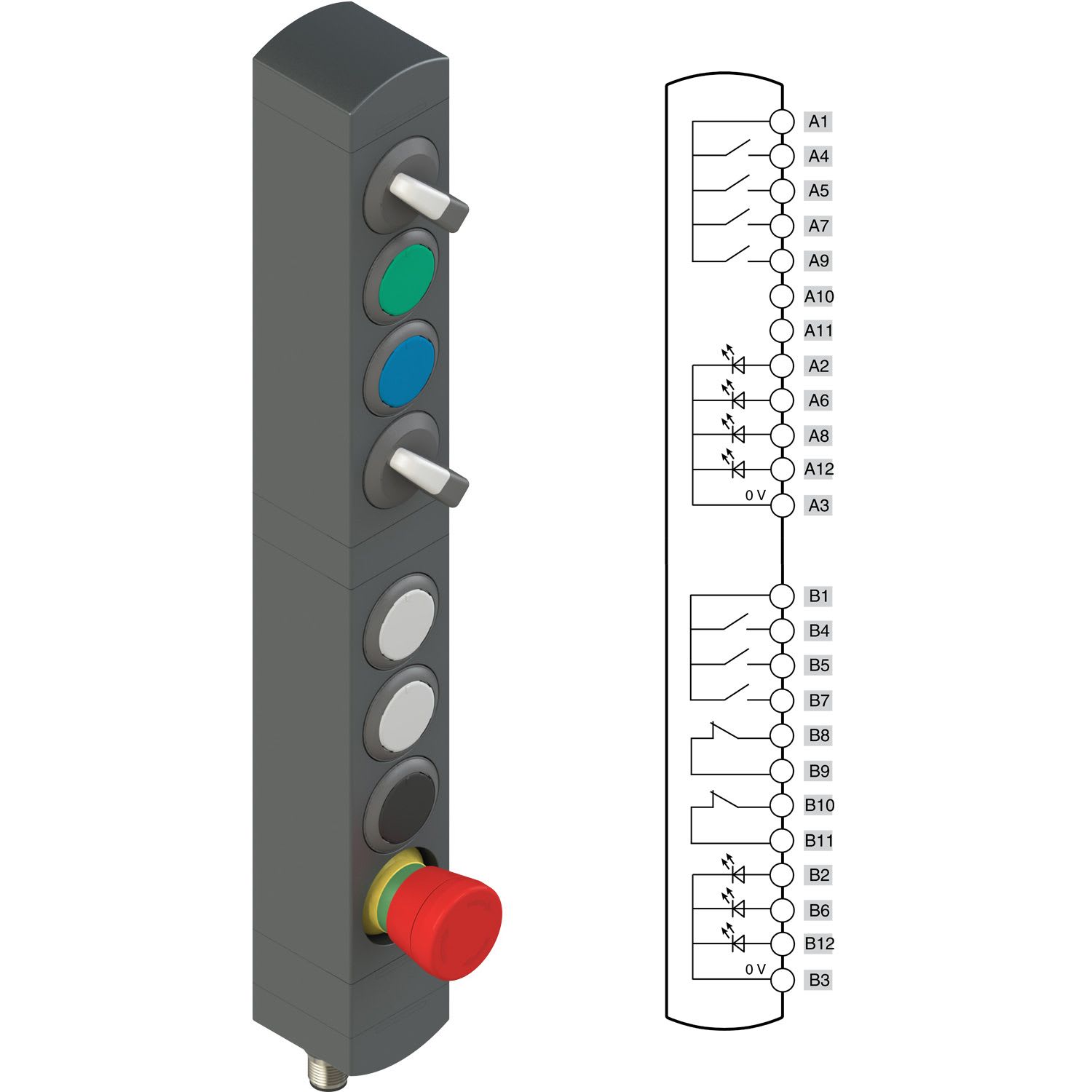 Pizzato - Boîtiers de commande série BN avec 8 dispositifs