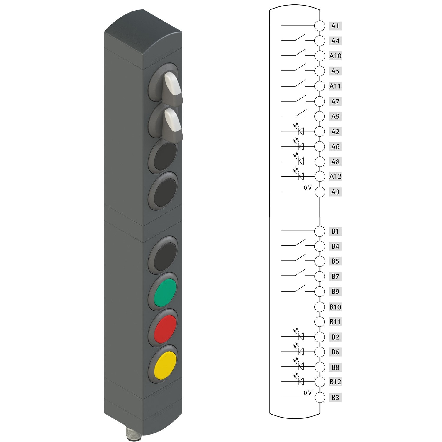 Pizzato - Boîtiers de commande série BN avec 8 dispositifs