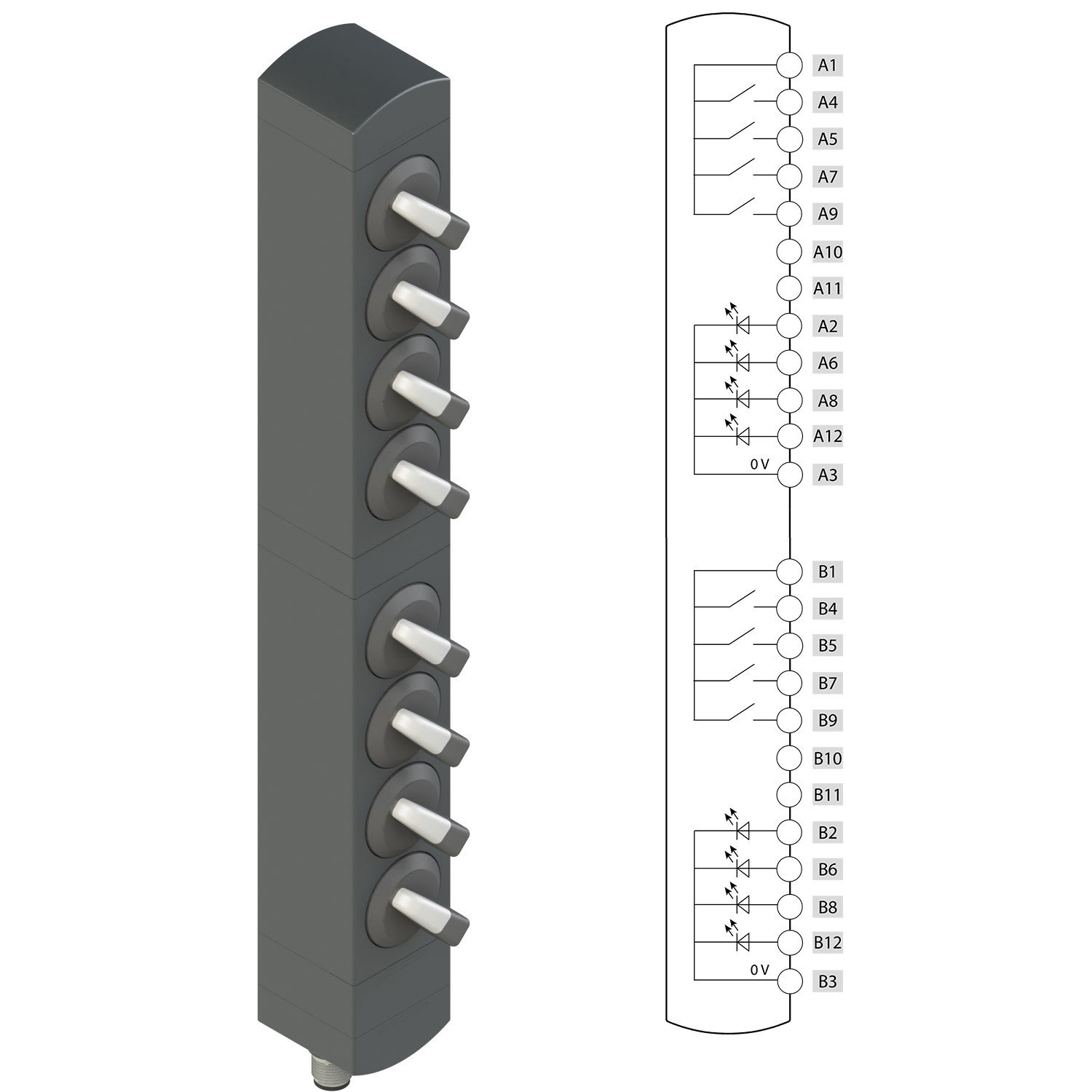 Pizzato - Boîtiers de commande série BN avec 8 dispositifs