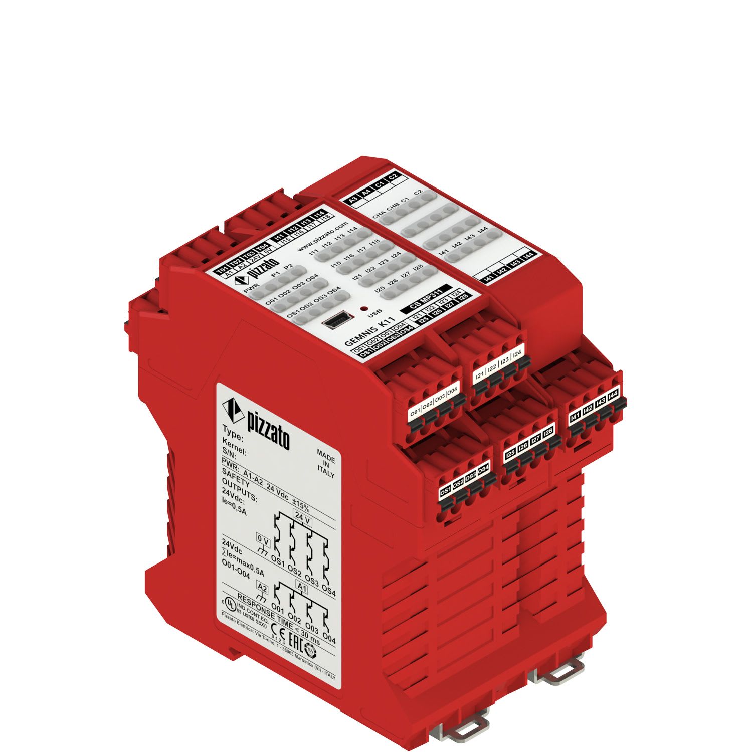 Pizzato - Module de sécurité multifonction programmable, jusqu'à SIL 3, PLe, Catégorie 4 -