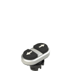 Pizzato - Bouton-poussoir double, inférieur dépassant, avec marquage