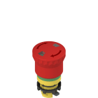 Pizzato - Bouton AU, déverrouillage par rotation, visualisation d'état,signalisation verte