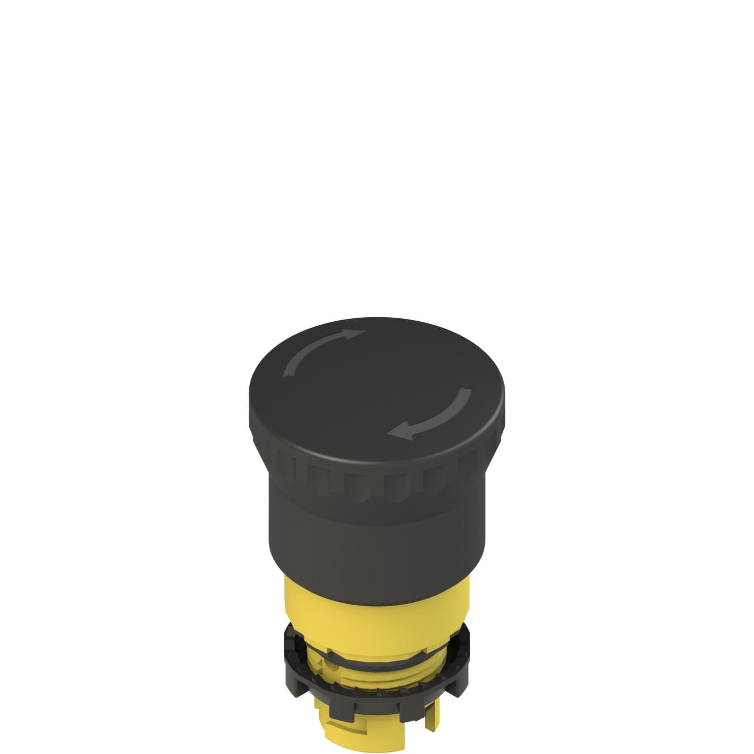 Pizzato - Bouton "coup de poing" noir, déverrouillage par rotation