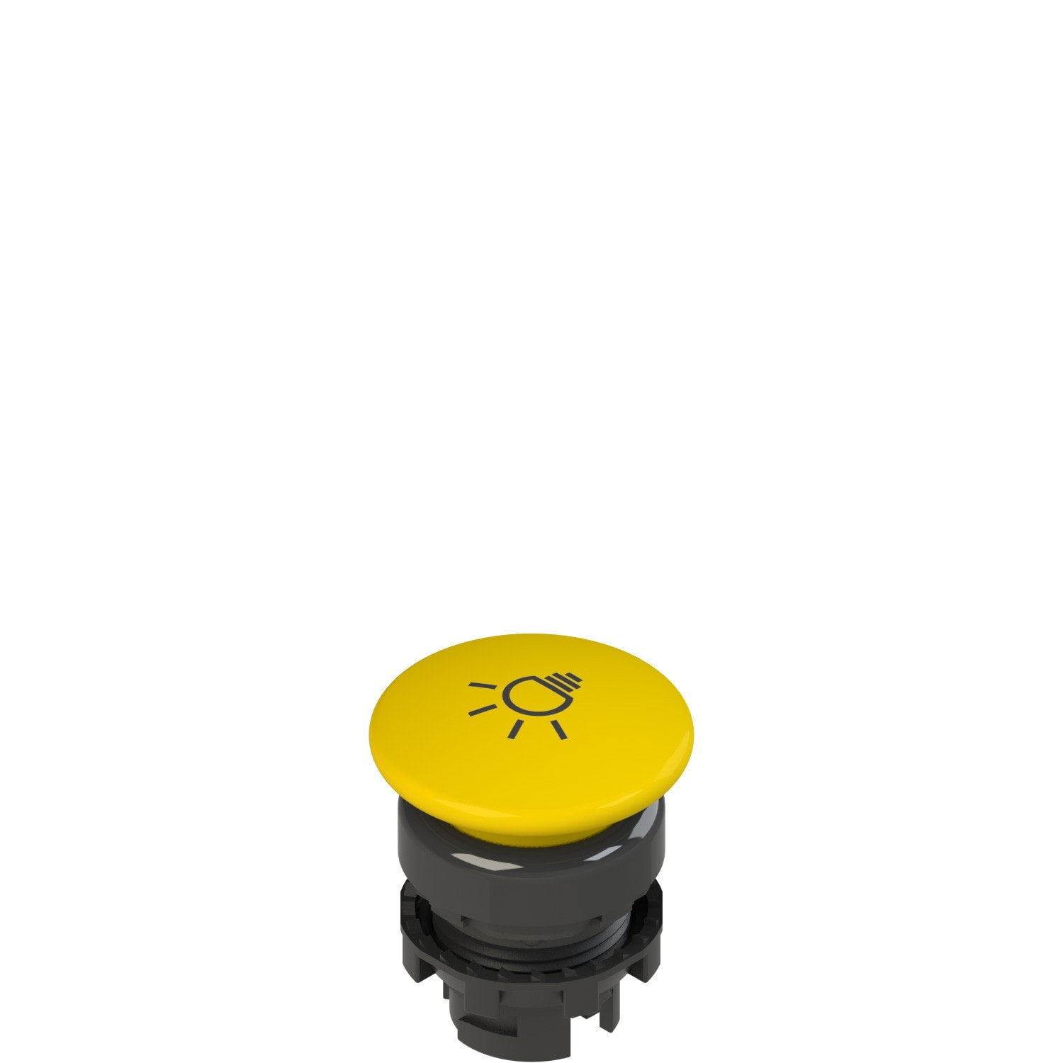 Pizzato - Bouton "coup de poing" lumineux, jaune avec marquage