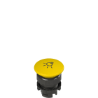 Pizzato - Bouton "coup de poing" lumineux, jaune avec marquage