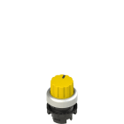 Pizzato - Sélecteur lumineux à bouton tournant, 2 positions, jaune avec marquage