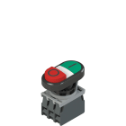 Pizzato - Produit complet avec bouton-poussoir double, adaptateur de fixation et contacts