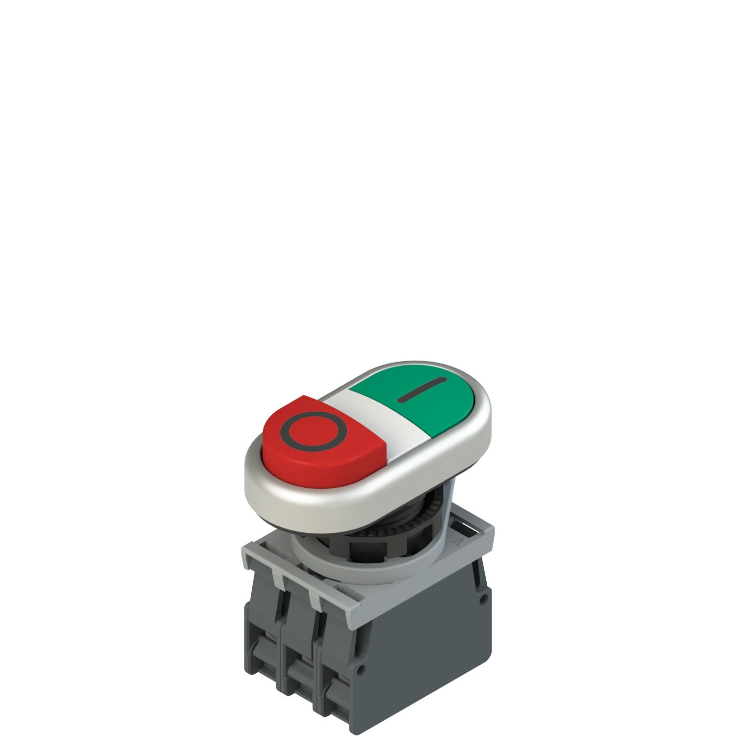 Pizzato - Produit complet avec bouton-poussoir double, adaptateur de fixation et contacts