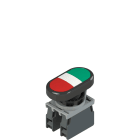 Pizzato - Produit complet avec bouton-poussoir double, adaptateur de fixation et contacts