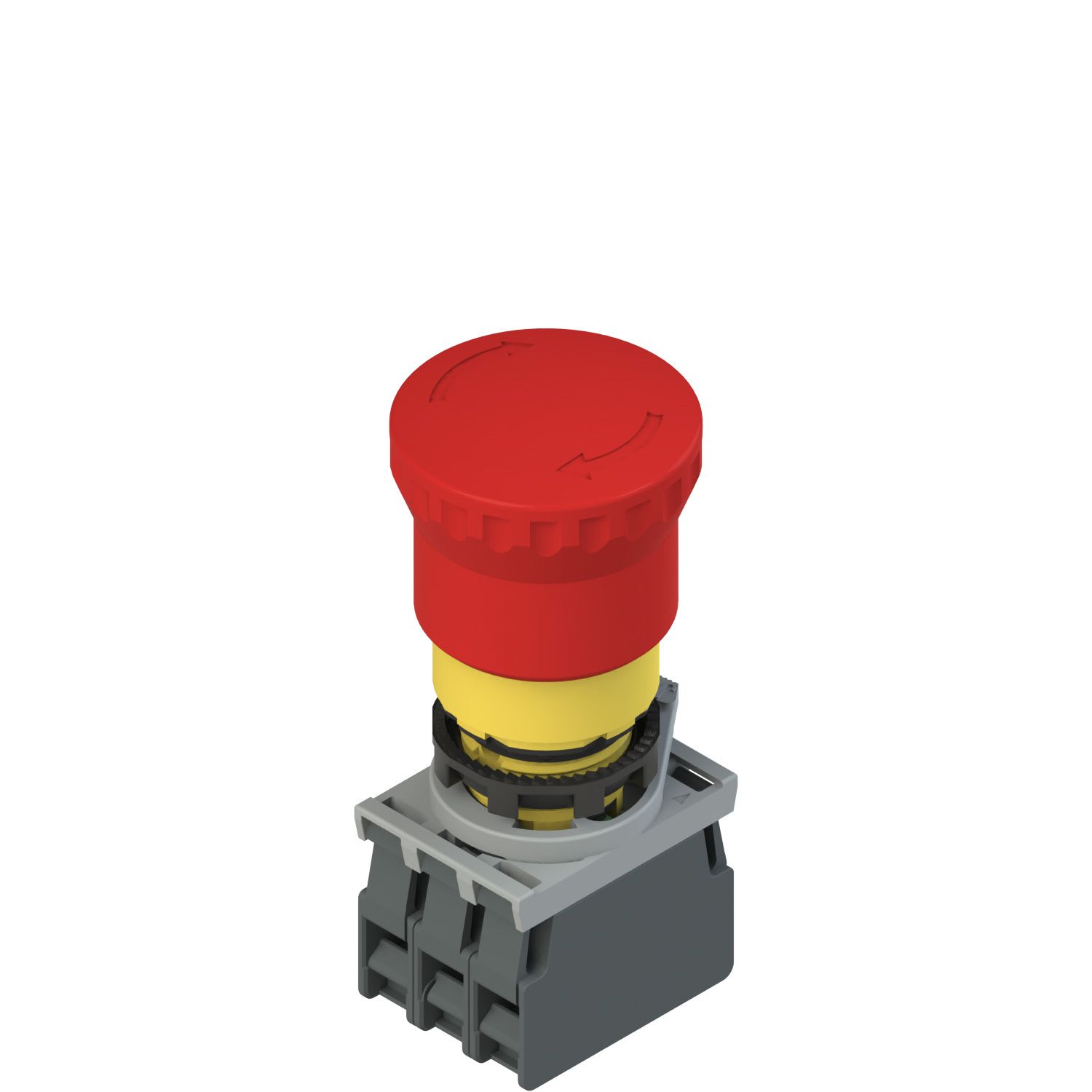 Pizzato - Produit complet avec bouton arrêt d'urgence, adaptateur de fixation et contacts