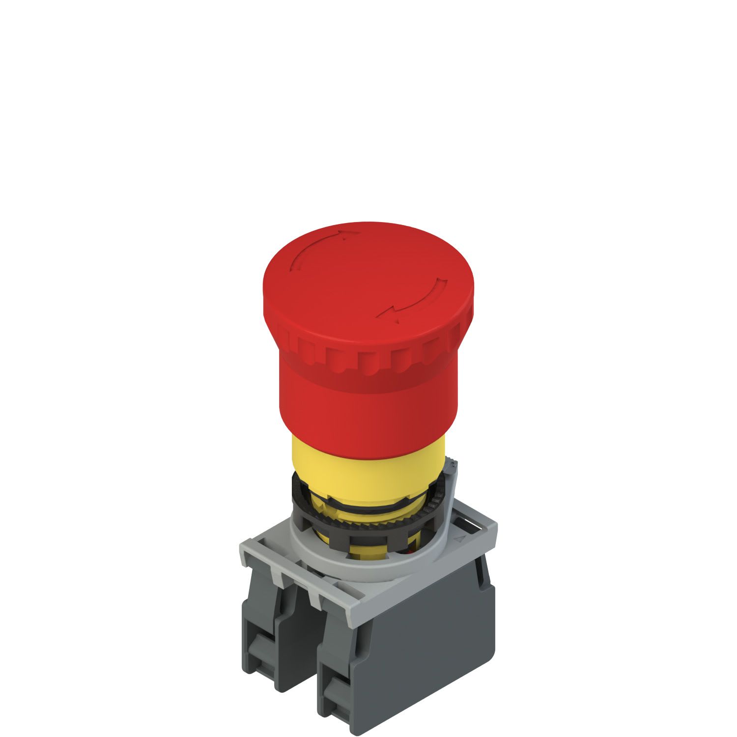 Pizzato - Produit complet avec bouton arrêt d'urgence, adaptateur de fixation et contacts