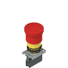 Pizzato - Produit complet avec bouton arrêt d'urgence, adaptateur de fixation et contacts