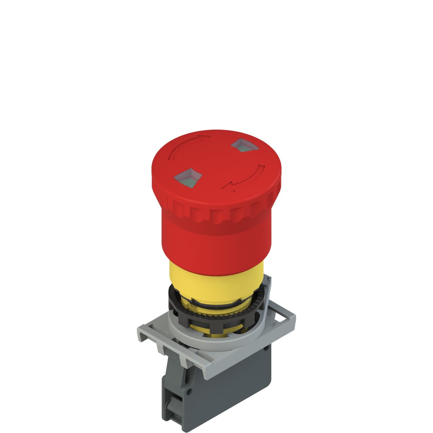 Pizzato - Produit complet avec bouton arrêt d'urgence, adaptateur de fixation et contacts