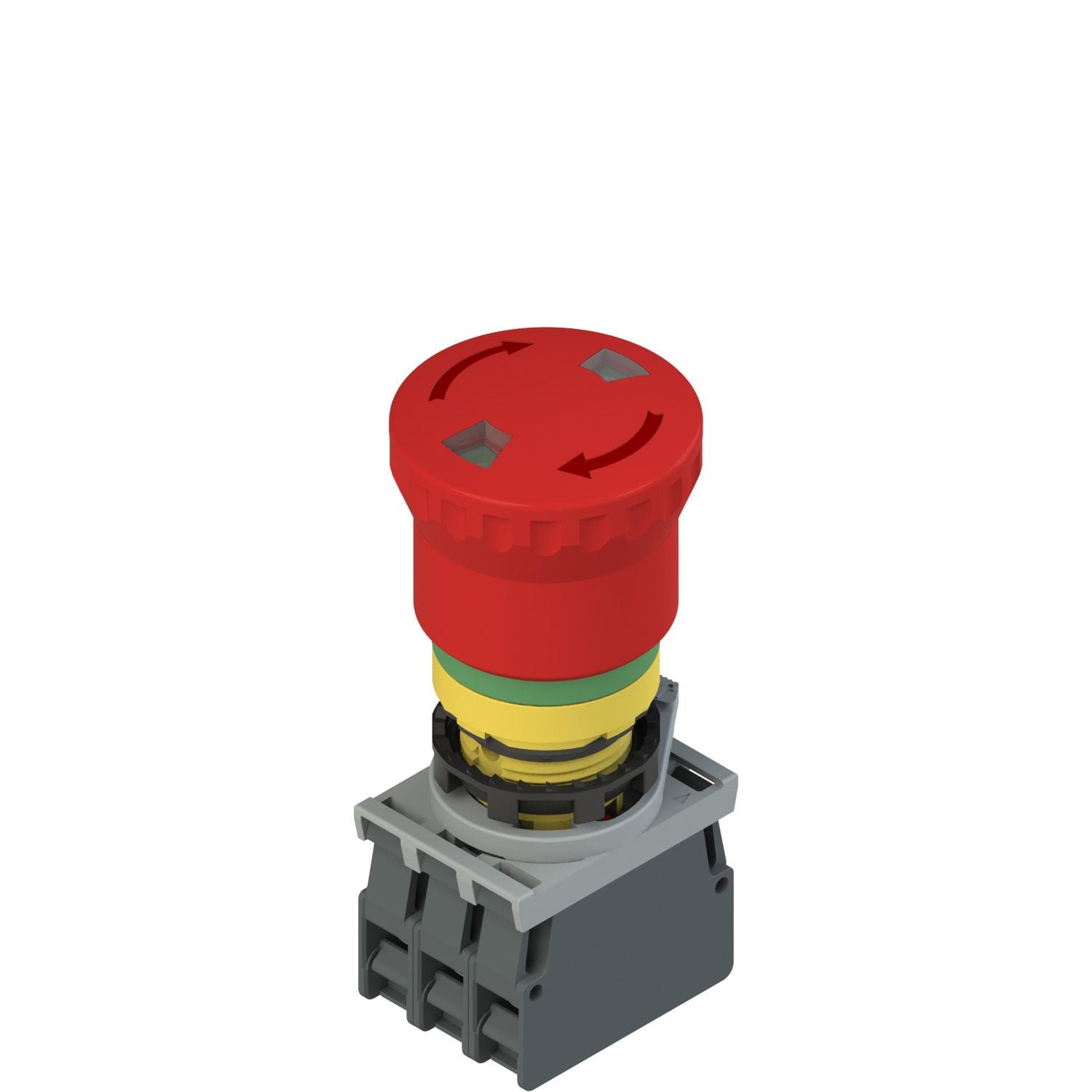 Pizzato - Produit complet avec bouton arrêt d'urgence, adaptateur de fixation et contacts