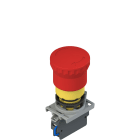 Pizzato - Produit complet avec bouton arrêt d'urgence, adaptateur de fixation et contacts