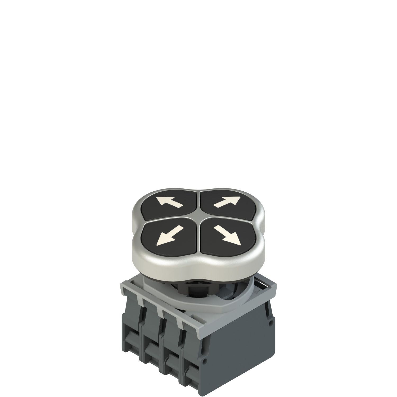 Pizzato - Produit complet avec BP quadruple, adaptateur de fixation et contacts