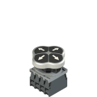 Pizzato - Produit complet avec BP quadruple, adaptateur de fixation et contacts