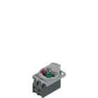 Pizzato - Produit complet avec bloc à DEL vert+bloc de contact 1NC+adaptateur de fixation